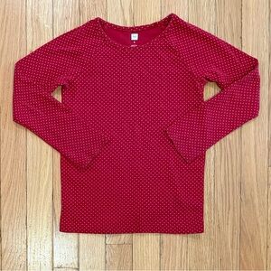 Tea Collection Red Polka Dot Long Sleeve Tee